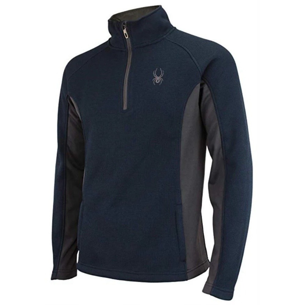 Spyder Outbound 1/4 Zip Pullover Men's Large Blue Outdoor Active Fleece Sweater
